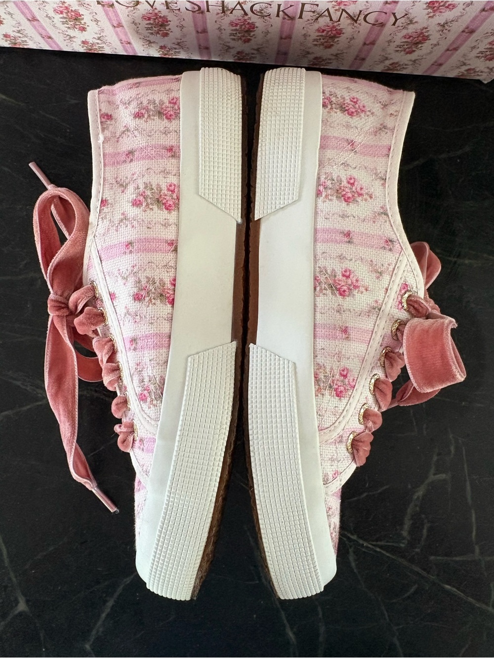 Superga x Loveshackfancy - Pink Floral Sneakers w/ Matching Tote & Box 2750 - Picture 8 of 12